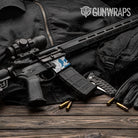 Old School Duck Blue Tiger AR-15 Mag Well Gun Skin Vinyl Wrap