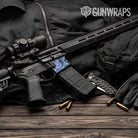 Old School Duck Blue Urban Night AR-15 Mag Well Gun Skin Vinyl Wrap