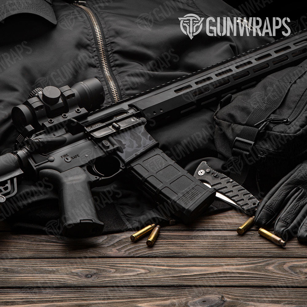 Old School Duck Elite Black AR-15 Mag Well Gun Skin Vinyl Wrap