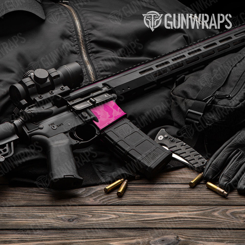 Old School Duck Elite Magenta AR-15 Mag Well Gun Skin Vinyl Wrap