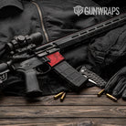 Old School Duck Elite Red AR-15 Mag Well Gun Skin Vinyl Wrap