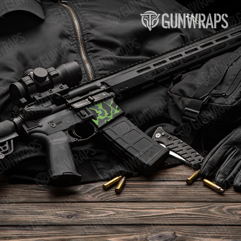 Old School Duck Metro Green AR-15 Mag Well Gun Skin Vinyl Wrap