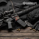 Old School Duck Militant Red AR-15 Mag Well Gun Skin Vinyl Wrap