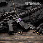 Old School Duck Purple Tiger AR-15 Mag Well Gun Skin Vinyl Wrap