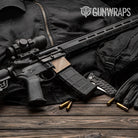 Woodgrain Budapest AR-15 Mag Well Gun Skin Vinyl Wrap