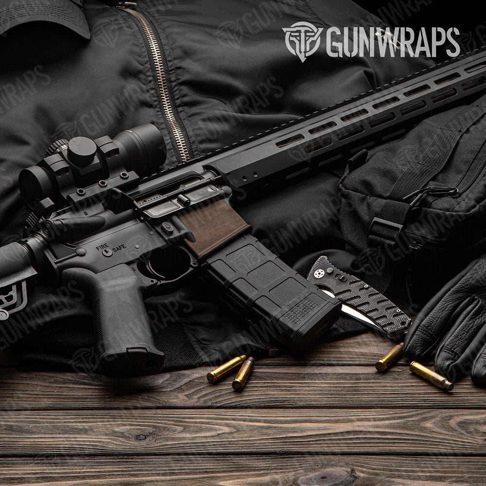 Woodgrain Recife AR-15 Mag Well Gun Skin Vinyl Wrap