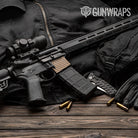 Woodgrain Tokyo AR-15 Mag Well Gun Skin Vinyl Wrap