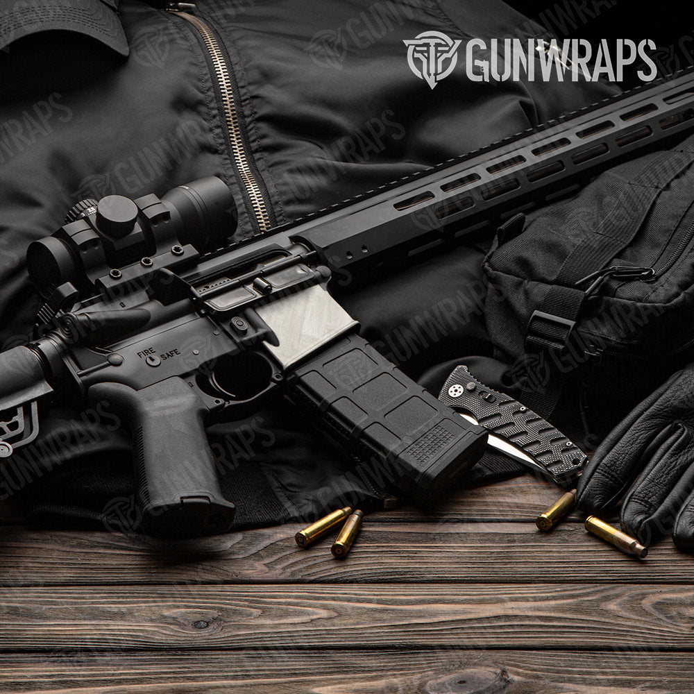 Woodgrain Versailles AR-15 Mag Well Gun Skin Vinyl Wrap