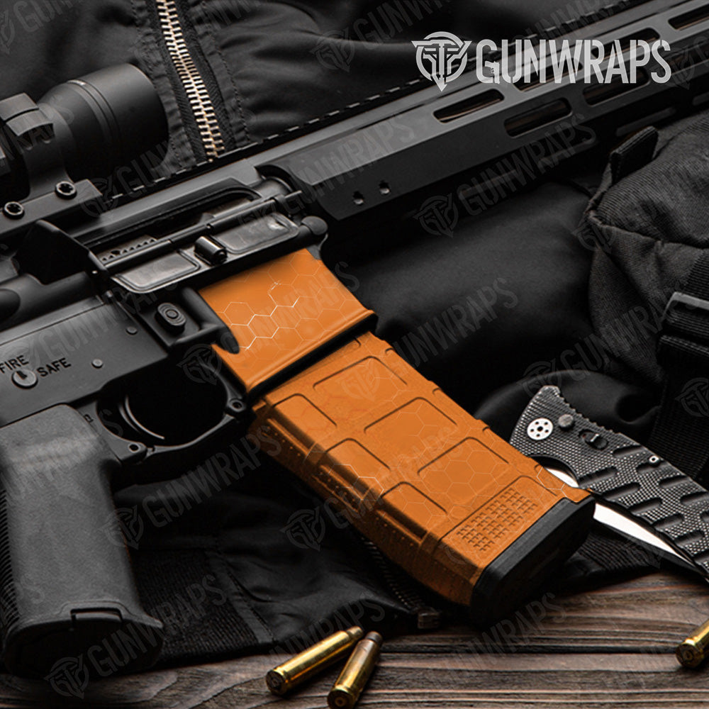 Hex Electric Orange Gun Wrap for AR 15 Mag & Mag Well – GunWraps.com