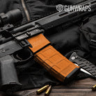 AR 15 Mag & Mag Well Hex Electric Orange Gun Skin Vinyl Wrap