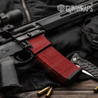 AR 15 Mag & Mag Well Hex Electric Red Gun Skin Vinyl Wrap