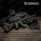Old School Duck Army Dark Green Gun Skin Vinyl Wrap