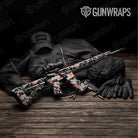 Old School Duck Orange Tiger Gun Skin Vinyl Wrap