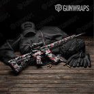 Old School Duck Red Tiger Gun Skin Vinyl Wrap