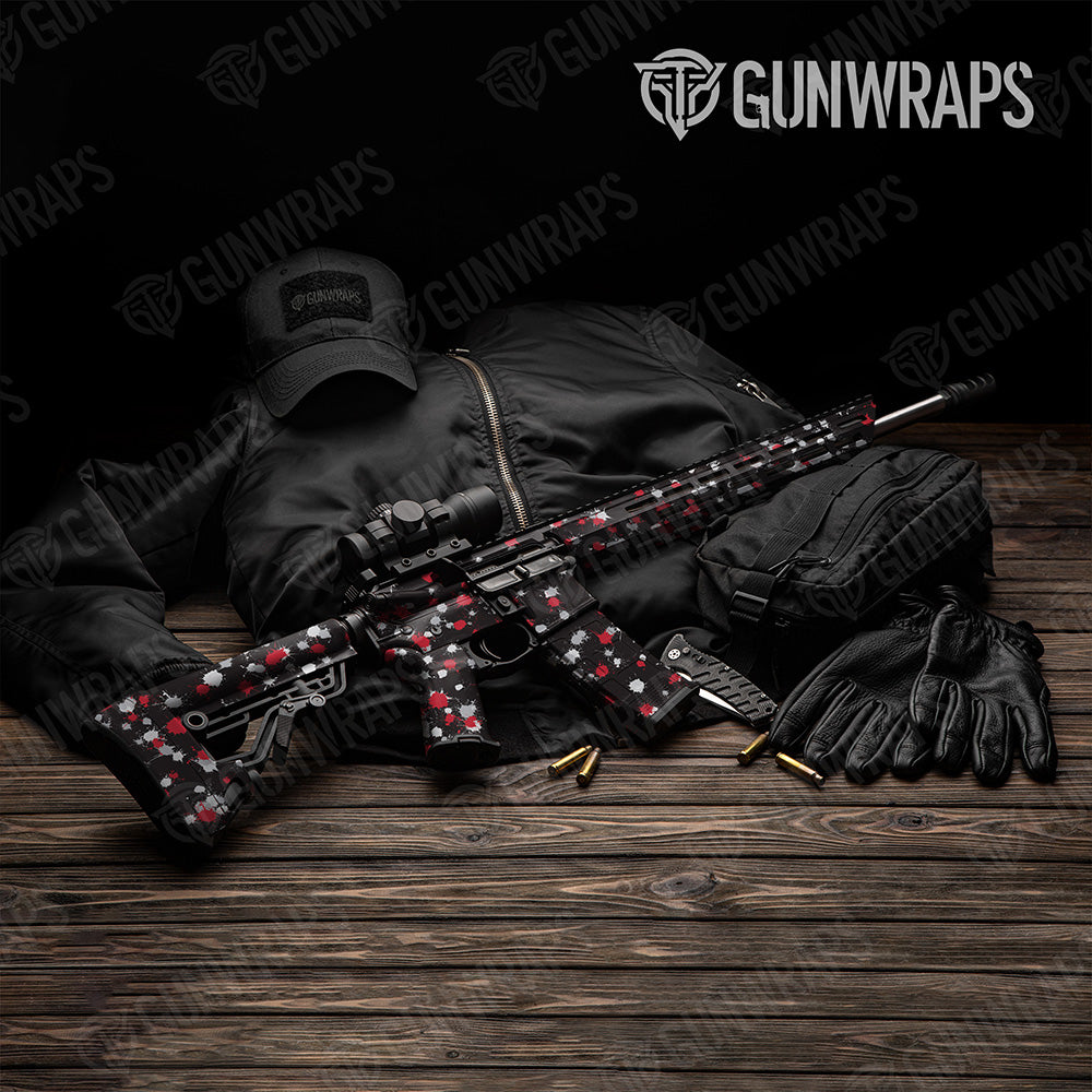 AR 15 Paintball Red Tiger Gun Skin Vinyl Wrap