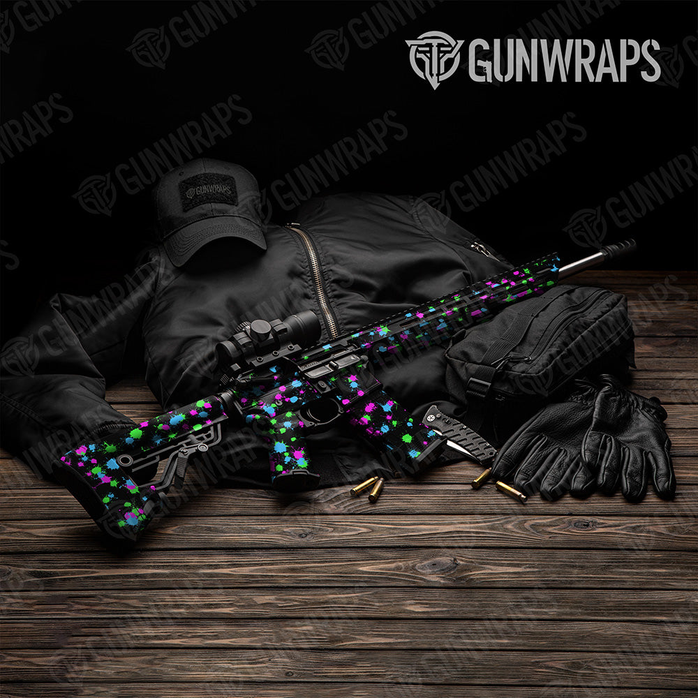 AR 15 Paintball Retro Gun Skin Vinyl Wrap