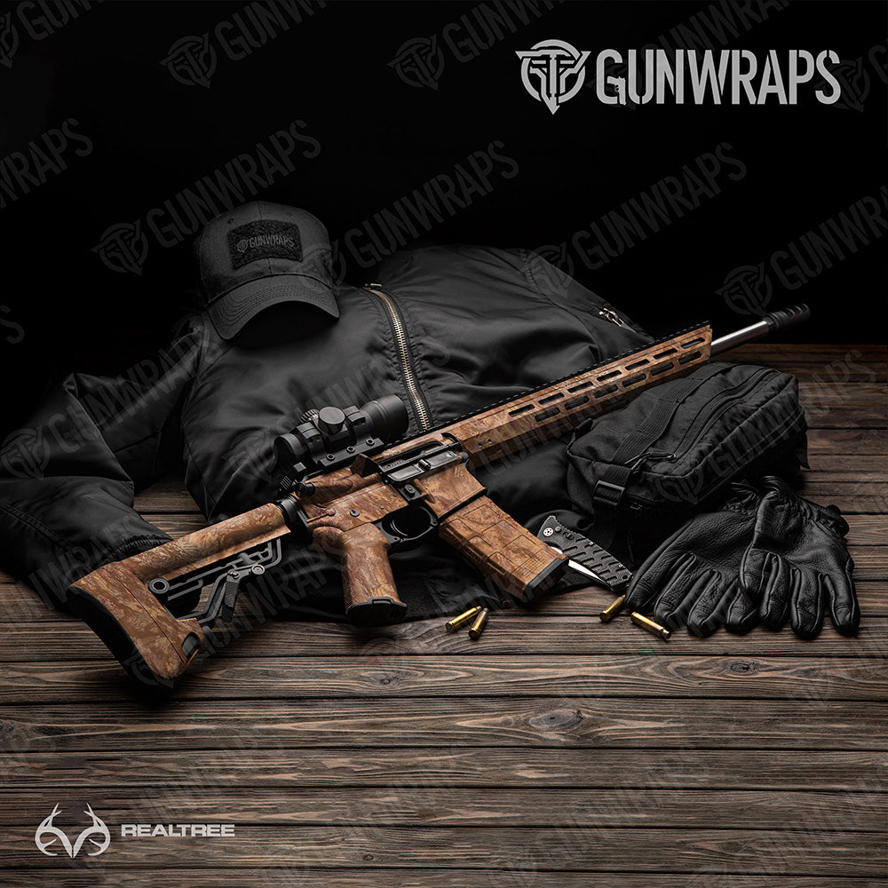 AR-15 Realtree Aspect Burnt Orange Camo Gun Skin Vinyl Wrap