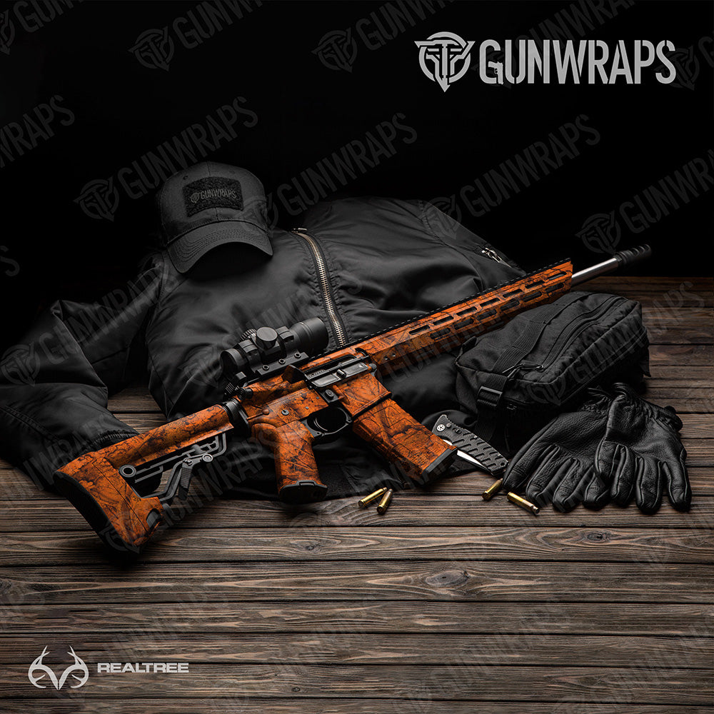 AR-15 Realtree XL APX Blaze Camo Gun Skin Vinyl Wrap