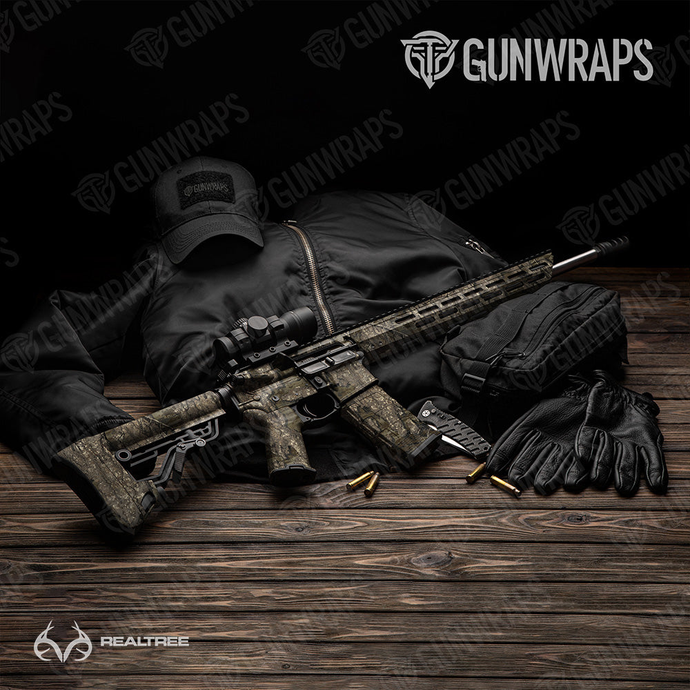 AR 15 Realtree Large Large Timber Camo Gun Skin Vinyl Wrap