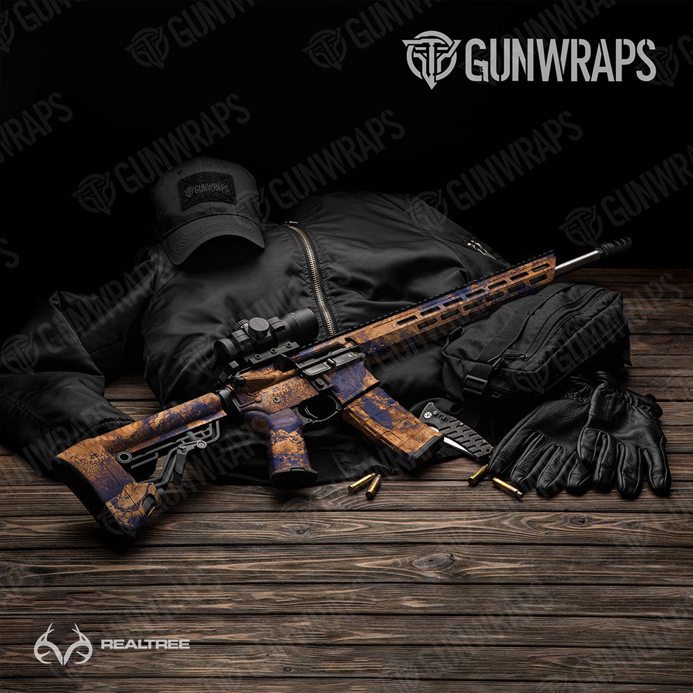 AR 15 Realtree XTREME Spiced Navy Camo Gun Skin Vinyl Wrap