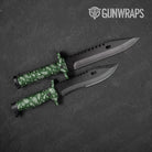 Knife Bandana Green & White Gear Skin Vinyl Wrap