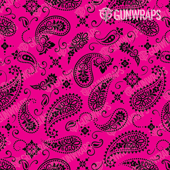 Pistol Slide Bandana Magenta & Black Gun Skin Pattern