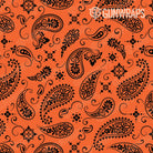 AR 15 Mag Well Bandana Orange & Black Gun Skin Pattern