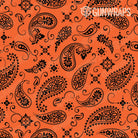 Binocular Bandana Orange & Black Gear Skin Pattern