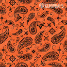 Universal Sheet Bandana Orange & Black Gun Skin Pattern