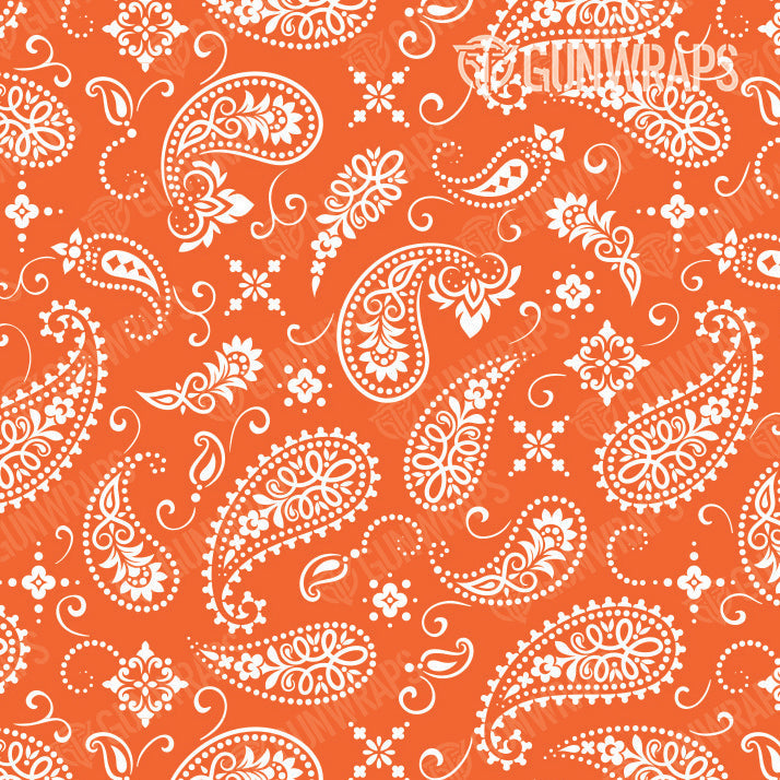 Universal Sheet Bandana Orange & White Gun Skin Pattern