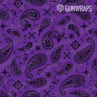 AR 15 Bandana Purple & Black Gun Skin Pattern
