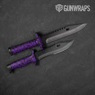 Knife Bandana Purple & Black Gear Skin Vinyl Wrap