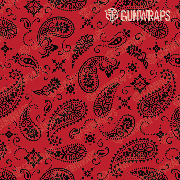 Universal Sheet Bandana Red & Black Gun Skin Pattern