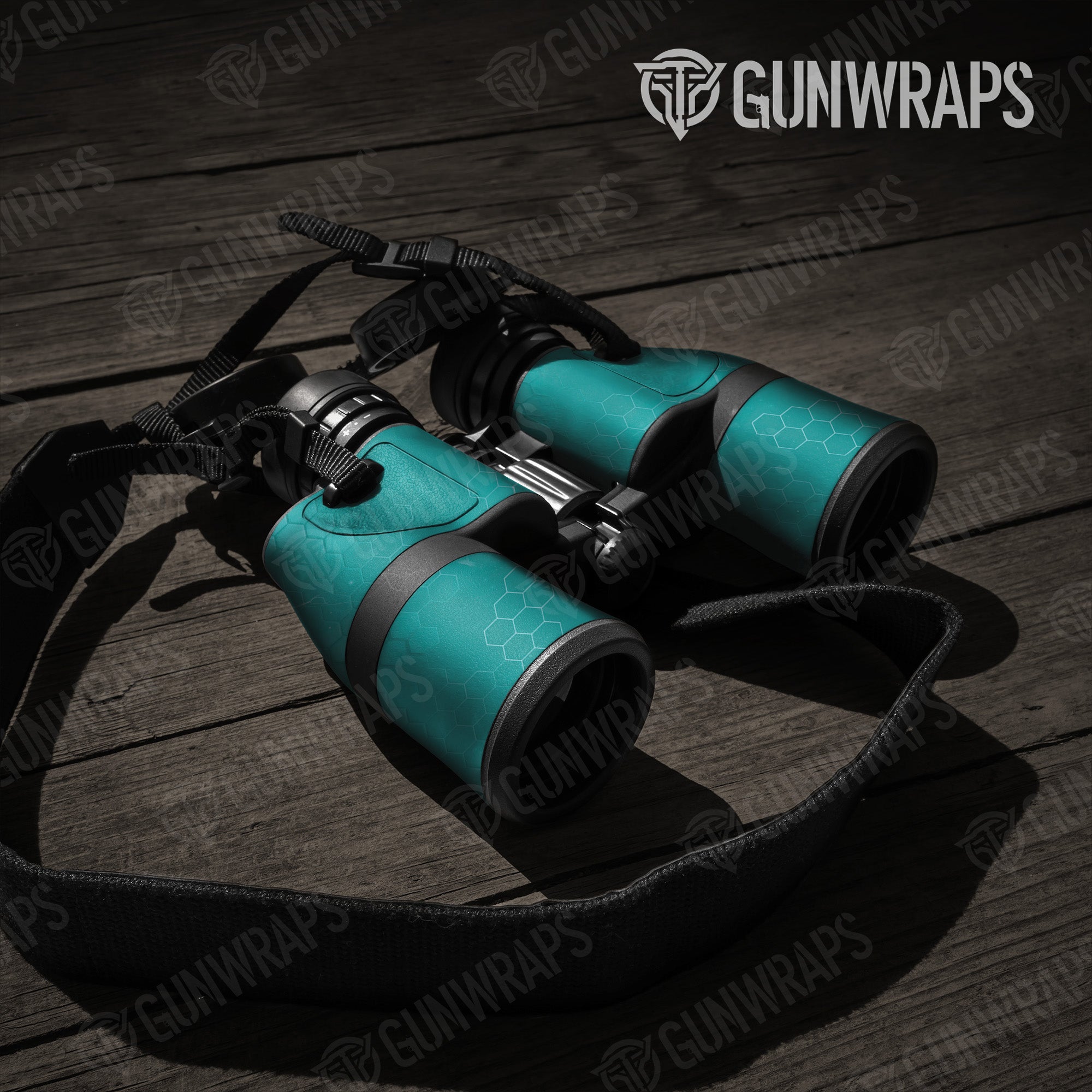 Binocular Hex Electric Tiffany Blue Gun Skin Vinyl Wrap