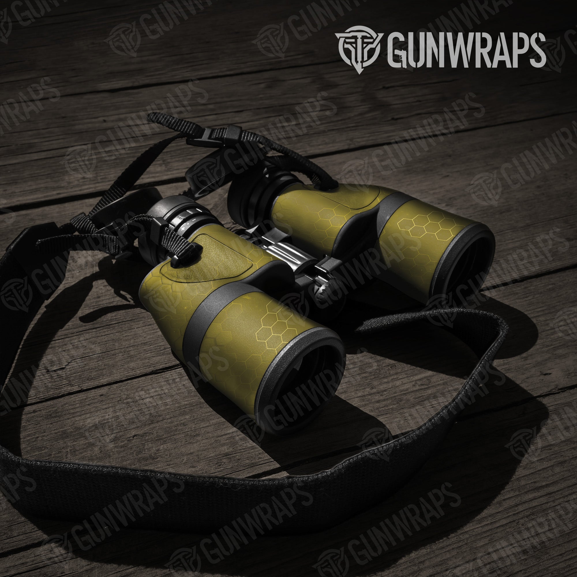 Binocular Hex Electric Yellow Gun Skin Vinyl Wrap