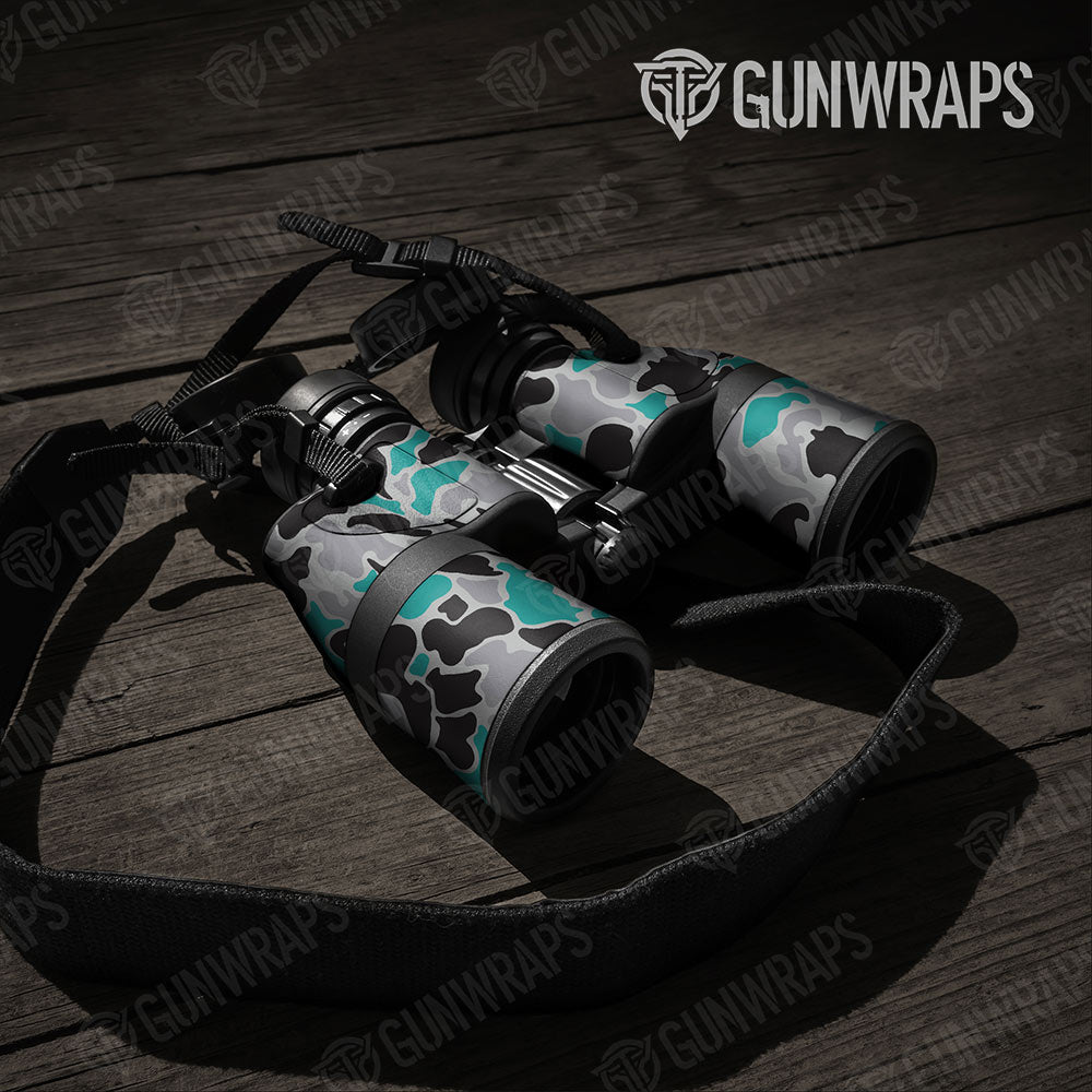 Old School Duck Tiffany Blue Tiger Gun Skin Vinyl Wrap