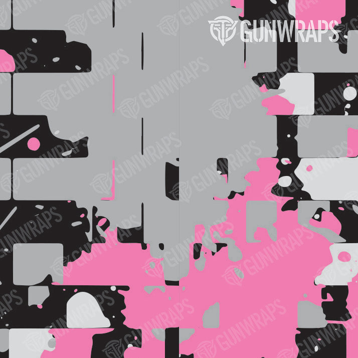 Pistol & Revolver Broken Plaid Pink Camo Gun Skin Pattern