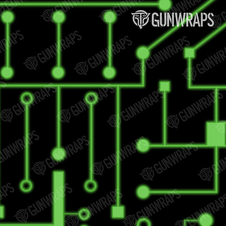 Knife Circuit Board Green Gear Skin Pattern