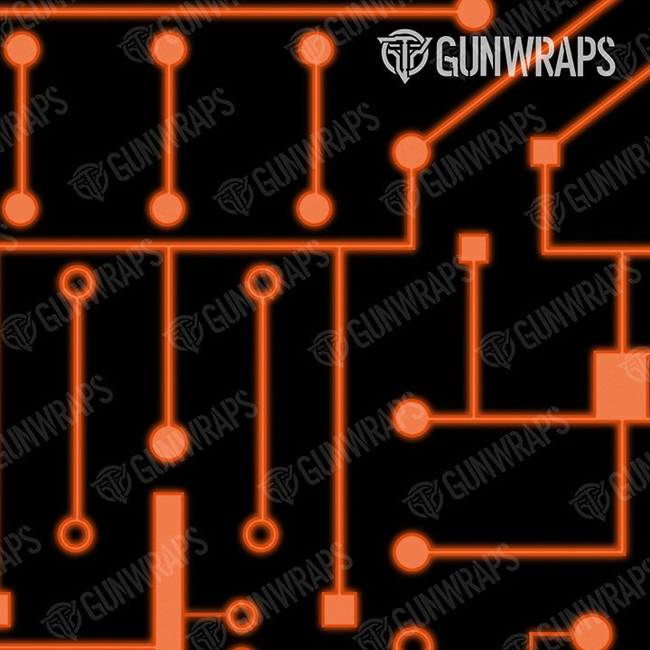Universal Sheet Circuit Board Orange Gun Skin Pattern
