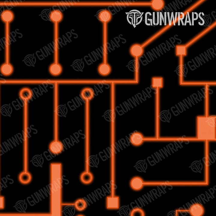 Pistol Slide Circuit Board Orange Gun Skin Pattern