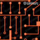 AK 47 Mag Circuit Board Orange Gun Skin Pattern