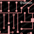 Knife Circuit Board Pink Gear Skin Pattern