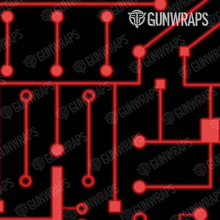 Knife Circuit Board Red Gear Skin Pattern