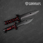 Circuit Board Red Knife Gear Skin Vinyl Wrap