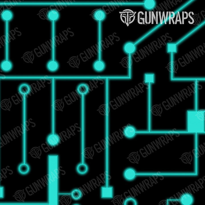 Pistol Slide Circuit Board Tiffany Blue Gun Skin Pattern