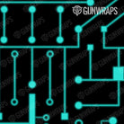 AR 15 Mag & Mag Well Circuit Board Tiffany Blue Gun Skin Pattern