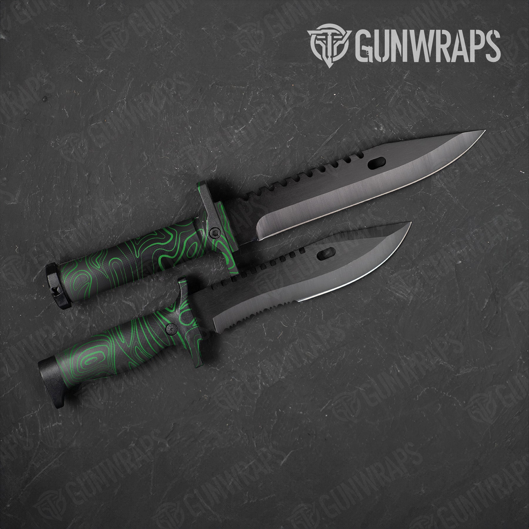 Damascus Green Knife Gear Skin Vinyl Wrap