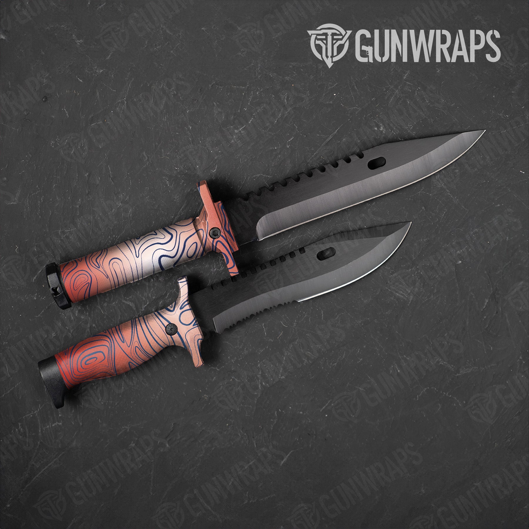 Damascus Patriot Knife Gear Skin Vinyl Wrap