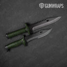 Digital Army Dark Green Camo Knife Gear Skin Vinyl Wrap