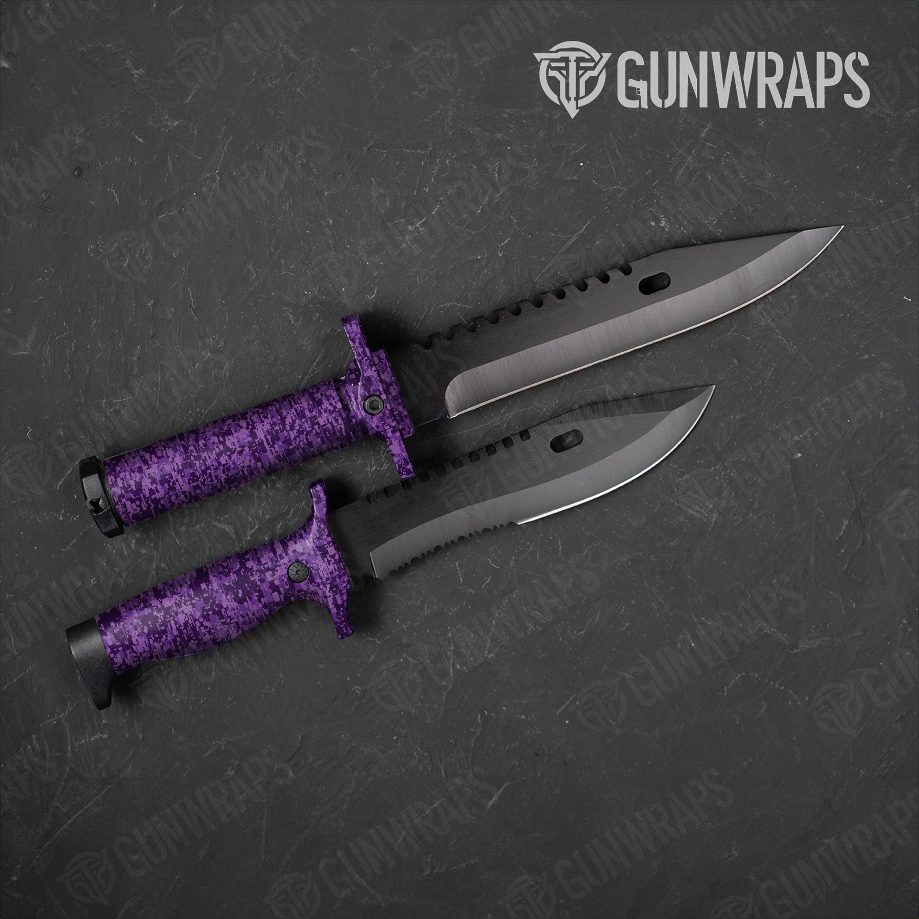 Digital Elite Purple Camo Knife Gear Skin Vinyl Wrap